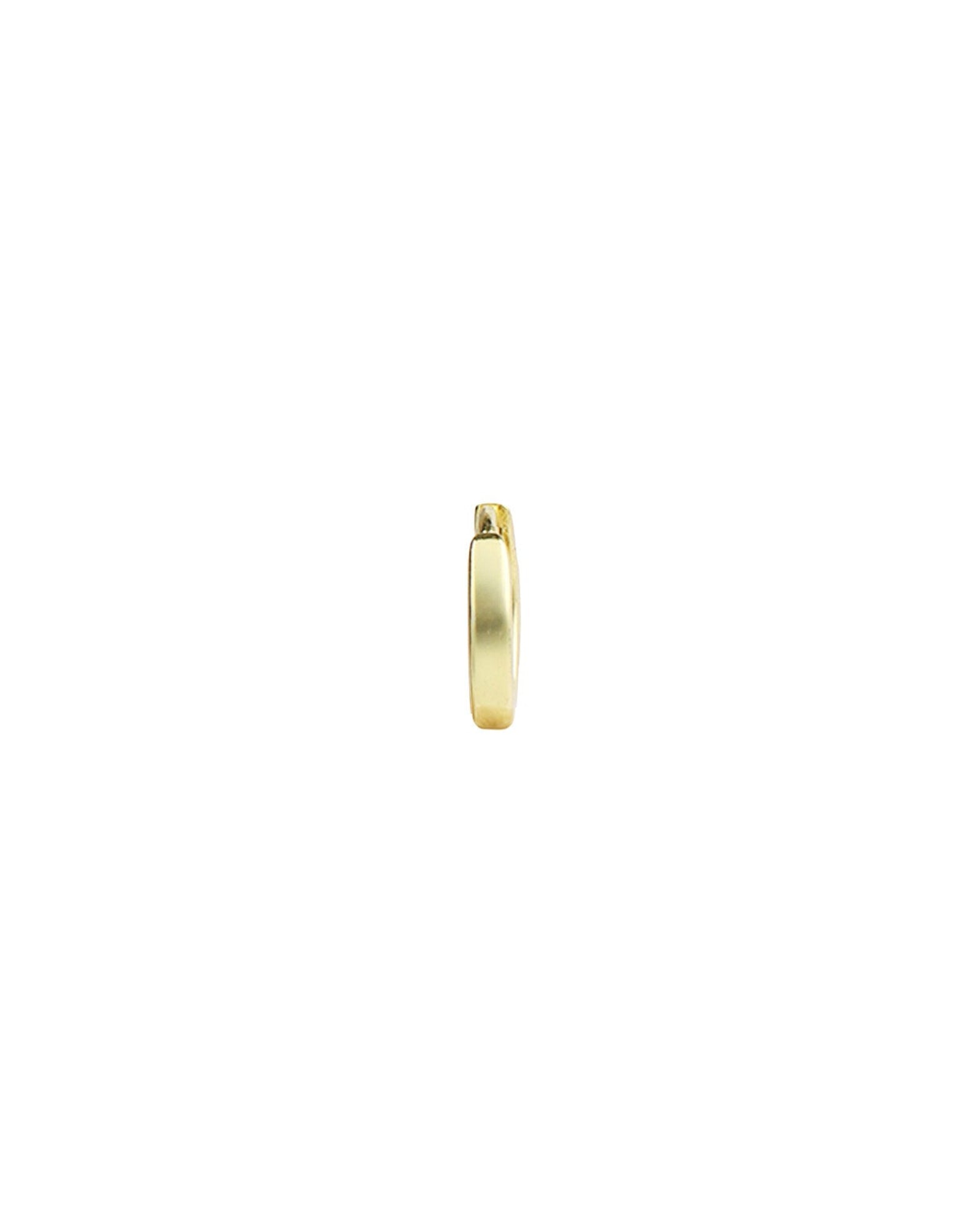 Quiet Icon-Flat Single Huggie I 10mm-Earrings-Blue Ruby Jewellery-Vancouver Canada