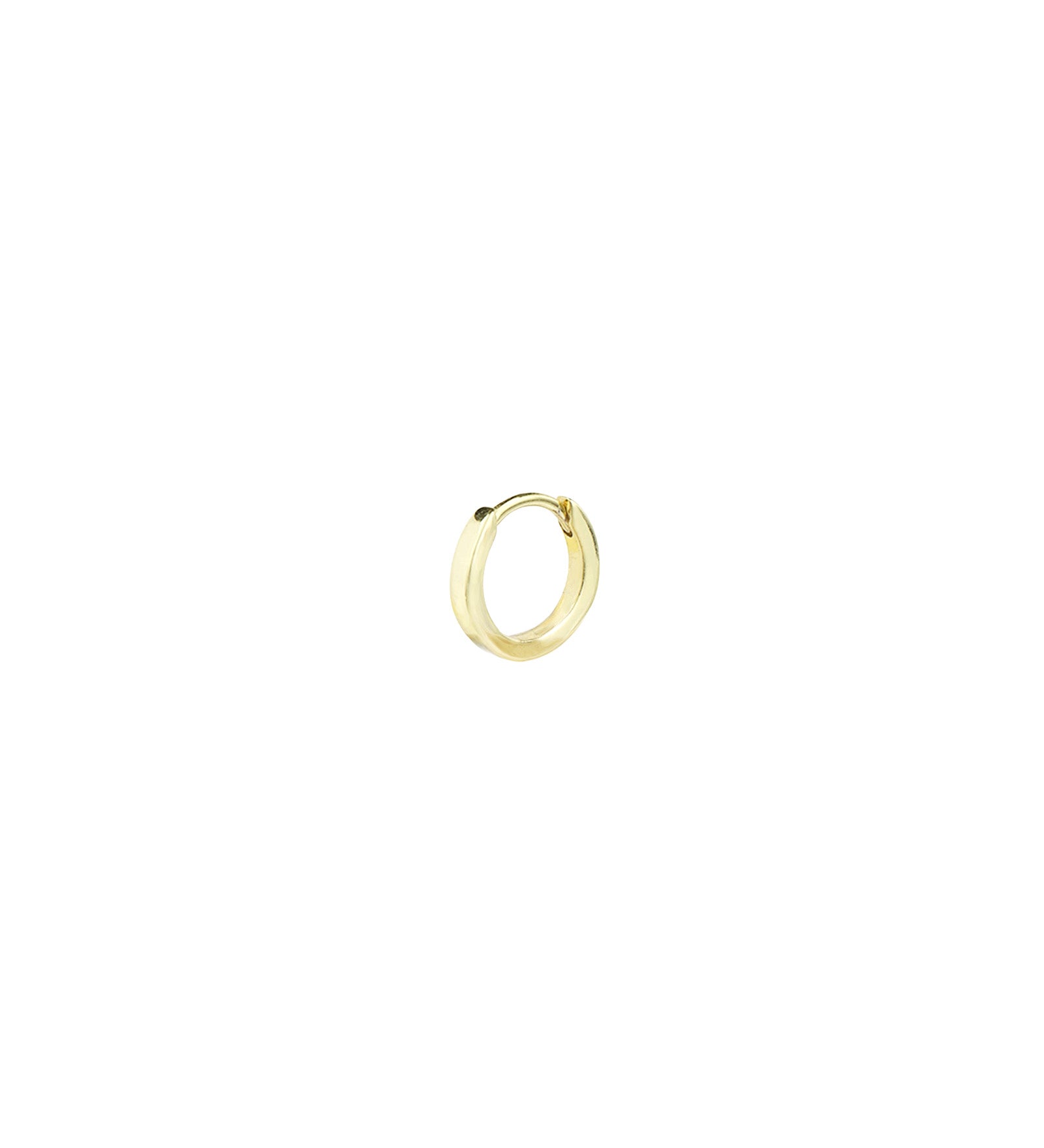Quiet Icon-Flat Single Huggie I 10mm-Earrings-Blue Ruby Jewellery-Vancouver Canada