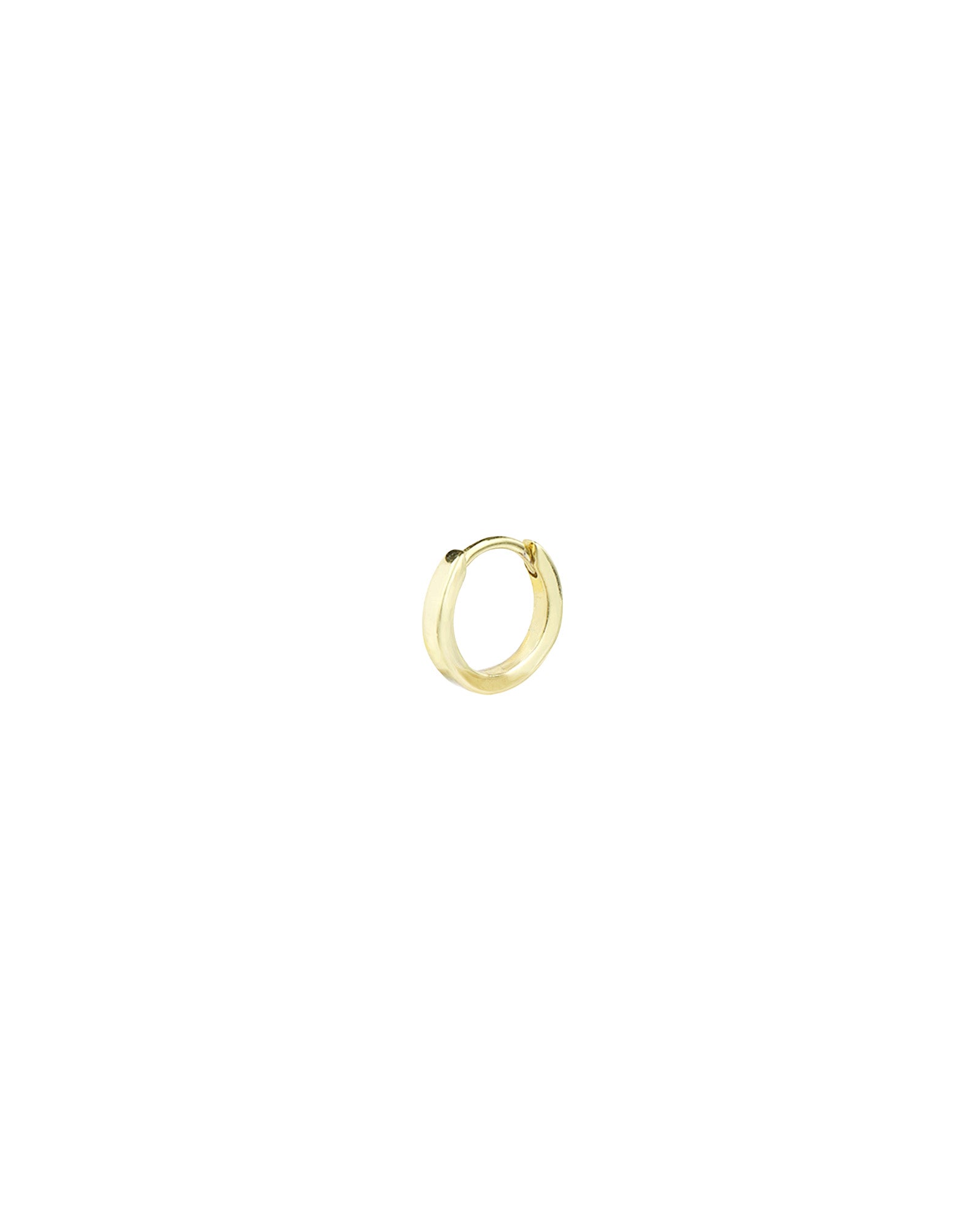 Quiet Icon-Flat Single Huggie I 10mm-Earrings-Blue Ruby Jewellery-Vancouver Canada