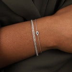 Quiet Icon-Tiny Evil Eye CZ Bracelet-Bracelets-Blue Ruby Jewellery-Vancouver Canada