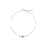 Quiet Icon-Tiny Evil Eye CZ Bracelet-Bracelets-Blue Ruby Jewellery-Vancouver Canada