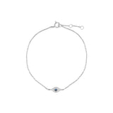 Quiet Icon-Tiny Evil Eye CZ Bracelet-Bracelets-Blue Ruby Jewellery-Vancouver Canada