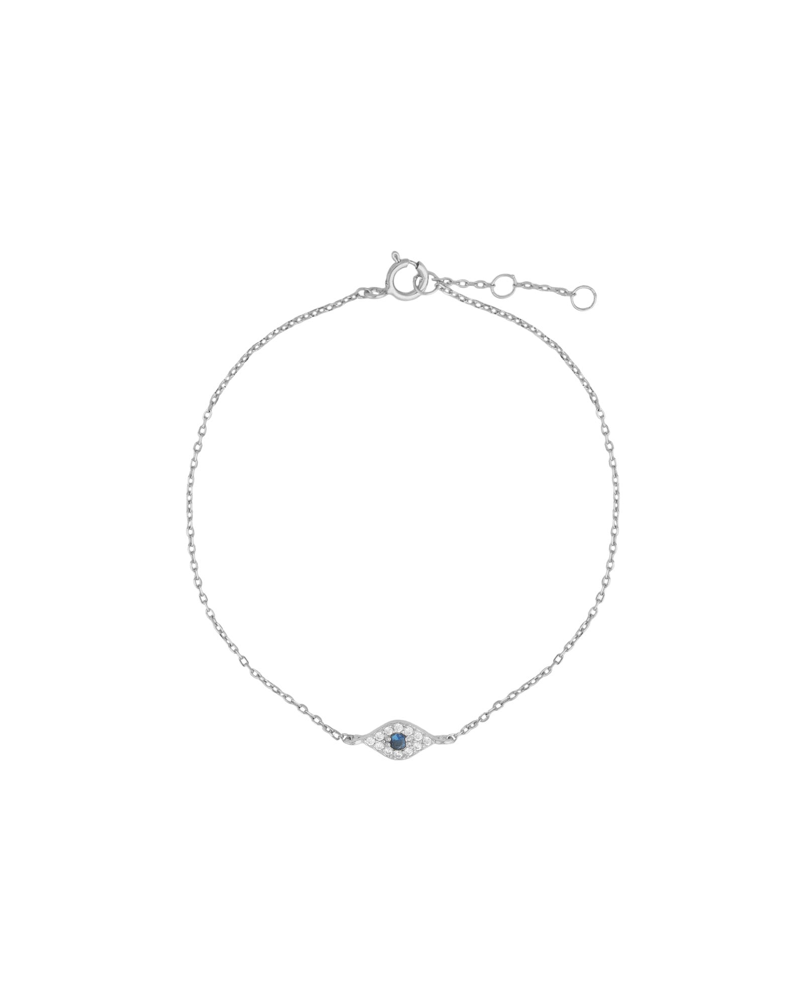 Quiet Icon-Tiny Evil Eye CZ Bracelet-Bracelets-Blue Ruby Jewellery-Vancouver Canada