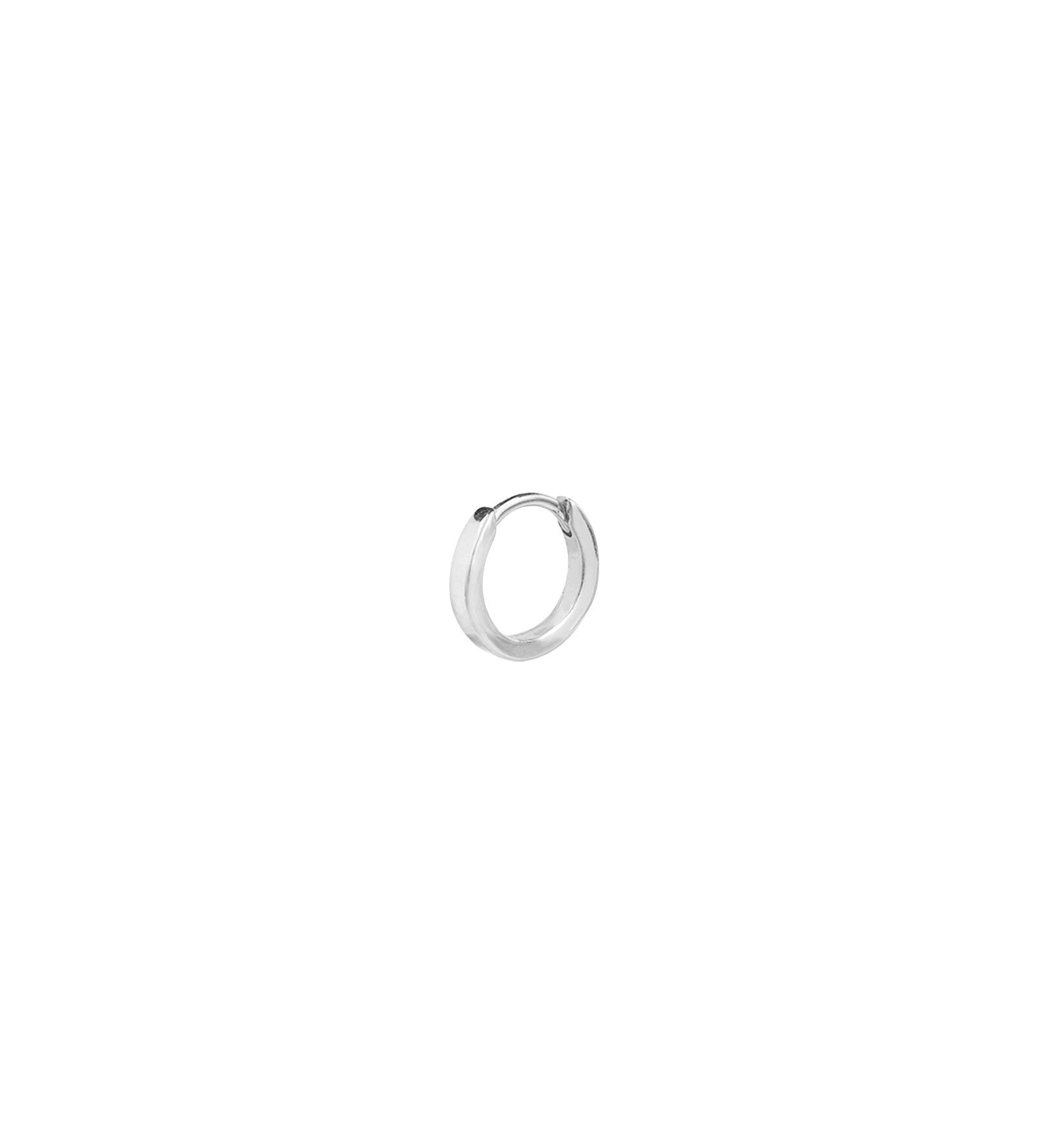 Quiet Icon-Flat Single Huggie I 10mm-Earrings-Blue Ruby Jewellery-Vancouver Canada