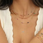 Quiet Icon-Evil Eye CZ Necklace-Necklaces-Blue Ruby Jewellery-Vancouver Canada