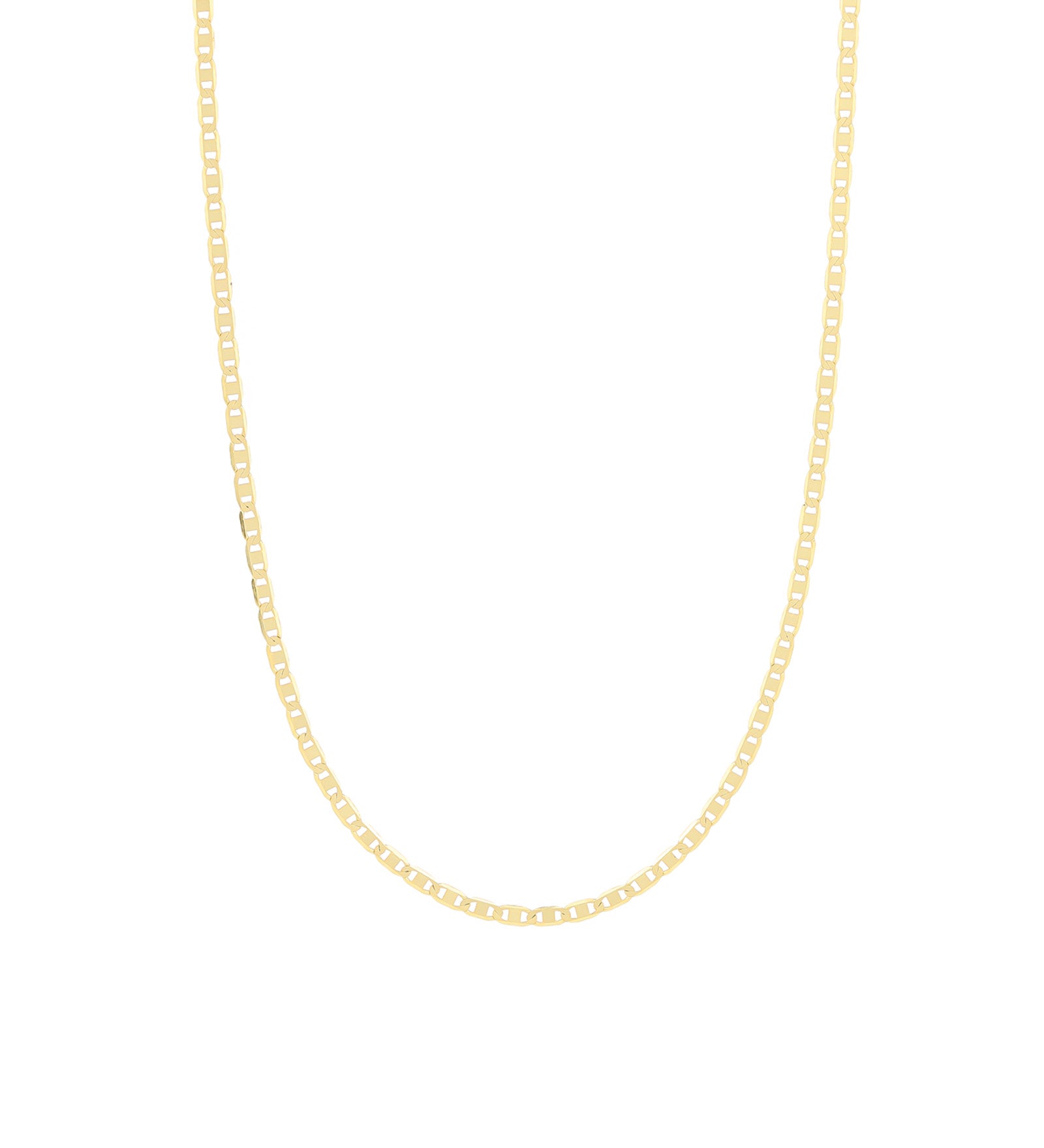 Quiet Icon-Flat Mariner Chain Necklace-Necklaces-14k Gold Vermeil-Blue Ruby Jewellery-Vancouver Canada