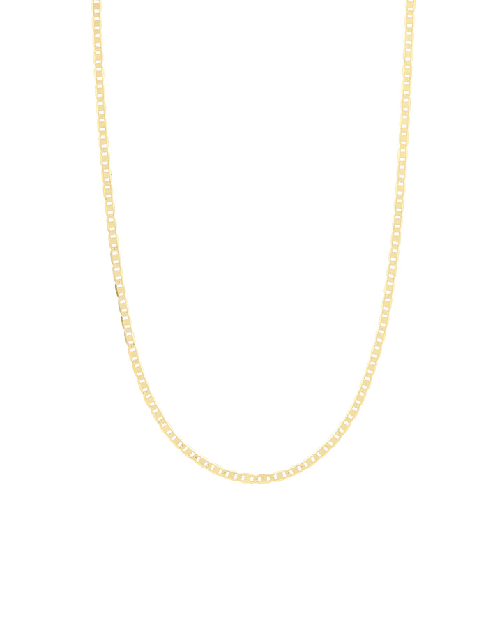 Quiet Icon-Flat Mariner Chain Necklace-Necklaces-14k Gold Vermeil-Blue Ruby Jewellery-Vancouver Canada
