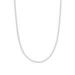 Quiet Icon-Flat Mariner Chain Necklace-Necklaces-Rhodium Plated Sterling Silver-Blue Ruby Jewellery-Vancouver Canada