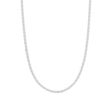 Quiet Icon-Flat Mariner Chain Necklace-Necklaces-Rhodium Plated Sterling Silver-Blue Ruby Jewellery-Vancouver Canada