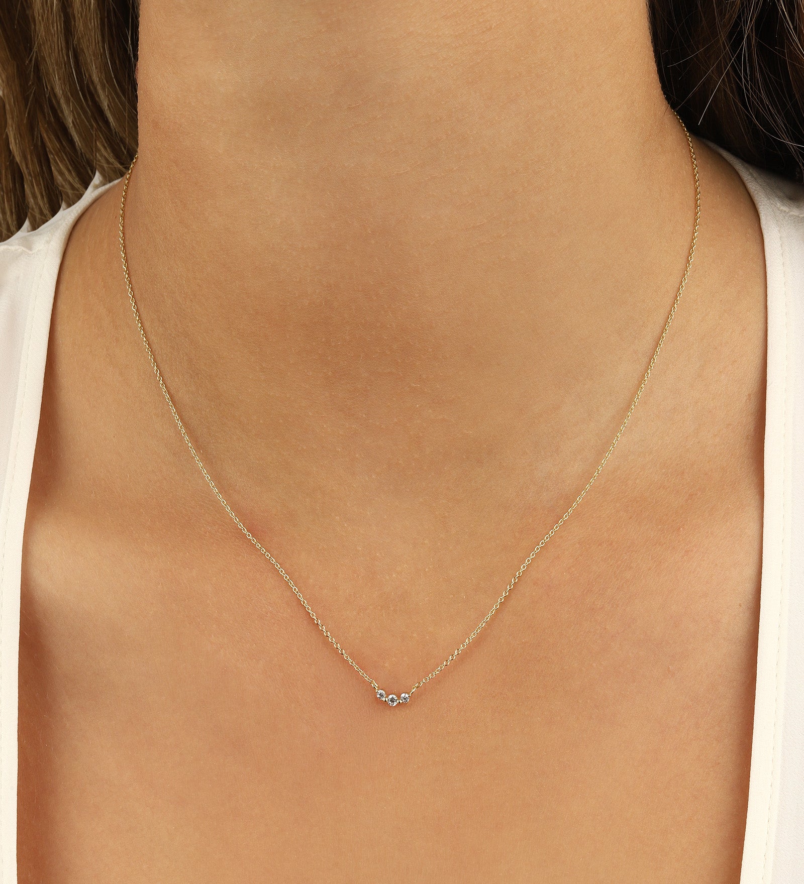 Quiet Icon-Graduated CZ Necklace-Necklaces-Blue Ruby Jewellery-Vancouver Canada