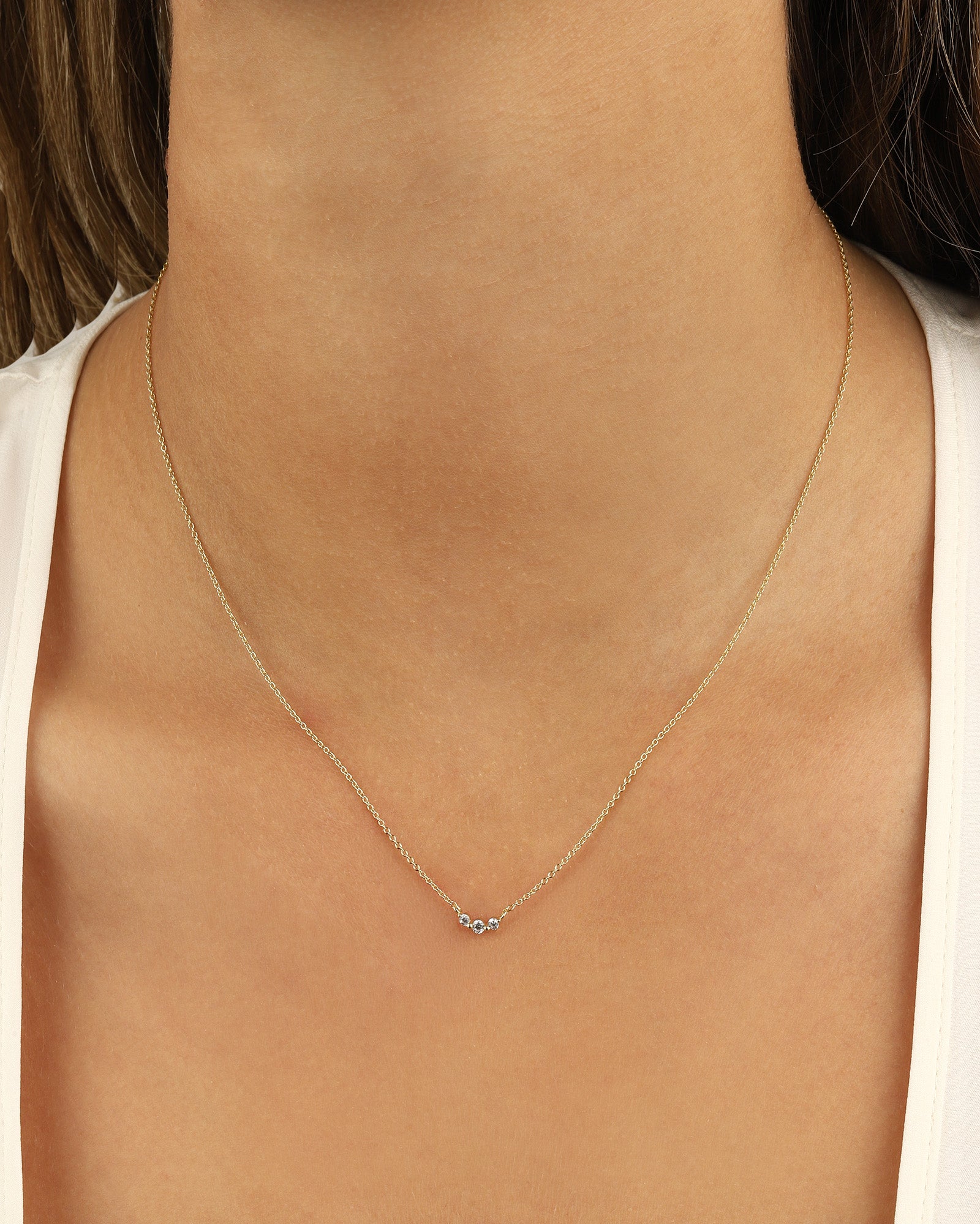 Quiet Icon-Graduated CZ Necklace-Necklaces-Blue Ruby Jewellery-Vancouver Canada