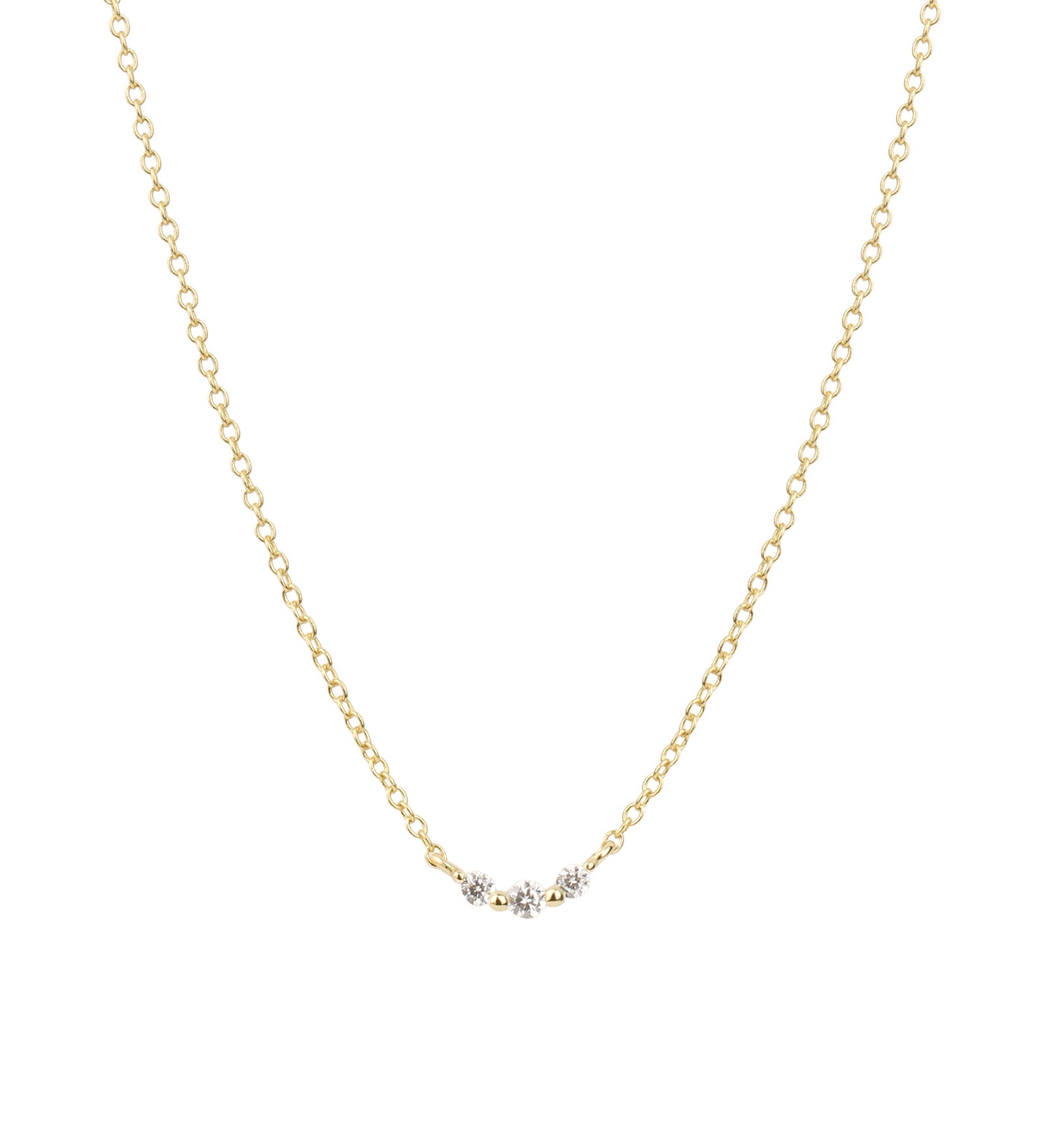 Quiet Icon-Graduated CZ Necklace-Necklaces-14k Gold Vermeil, Cubic Zirconia-Blue Ruby Jewellery-Vancouver Canada
