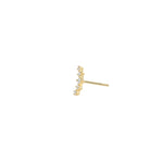 Quiet Icon-Gradual CZ Ear Climber-Earrings-14k Gold Vermeil, Cubic Zirconia-Blue Ruby Jewellery-Vancouver Canada