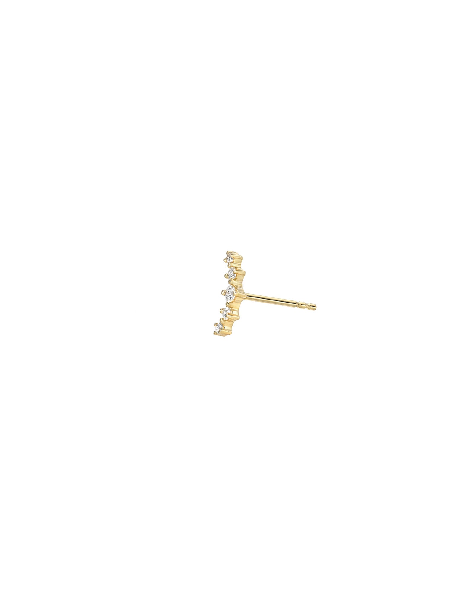 Quiet Icon-Gradual CZ Ear Climber-Earrings-14k Gold Vermeil, Cubic Zirconia-Blue Ruby Jewellery-Vancouver Canada