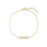 Quiet Icon-Infinity Pavé CZ Bracelet-Bracelets-14k Gold Vermeil, Cubic Zirconia-Blue Ruby Jewellery-Vancouver Canada
