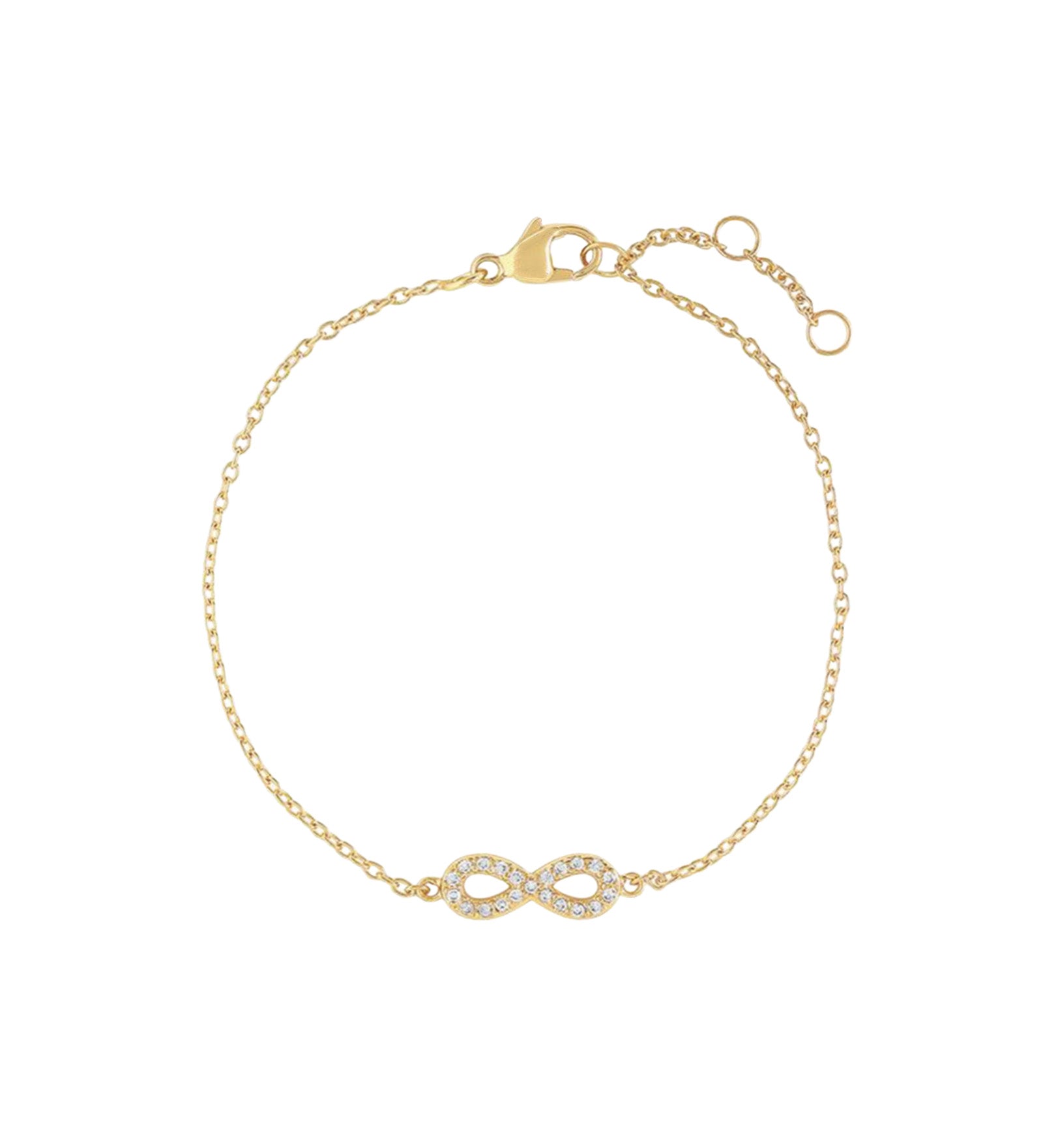 Quiet Icon-Infinity Pavé CZ Bracelet-Bracelets-14k Gold Vermeil, Cubic Zirconia-Blue Ruby Jewellery-Vancouver Canada
