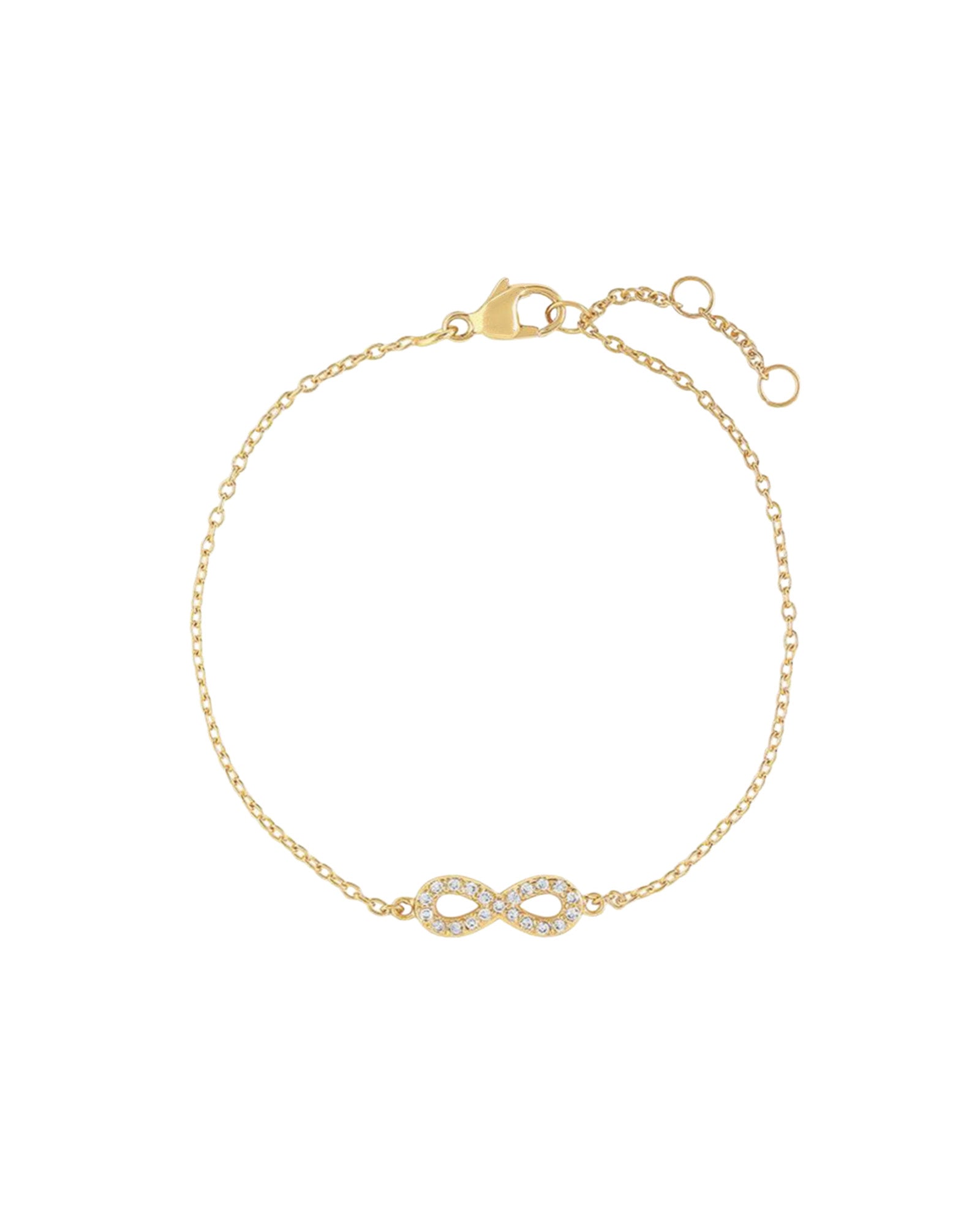 Quiet Icon-Infinity Pavé CZ Bracelet-Bracelets-14k Gold Vermeil, Cubic Zirconia-Blue Ruby Jewellery-Vancouver Canada