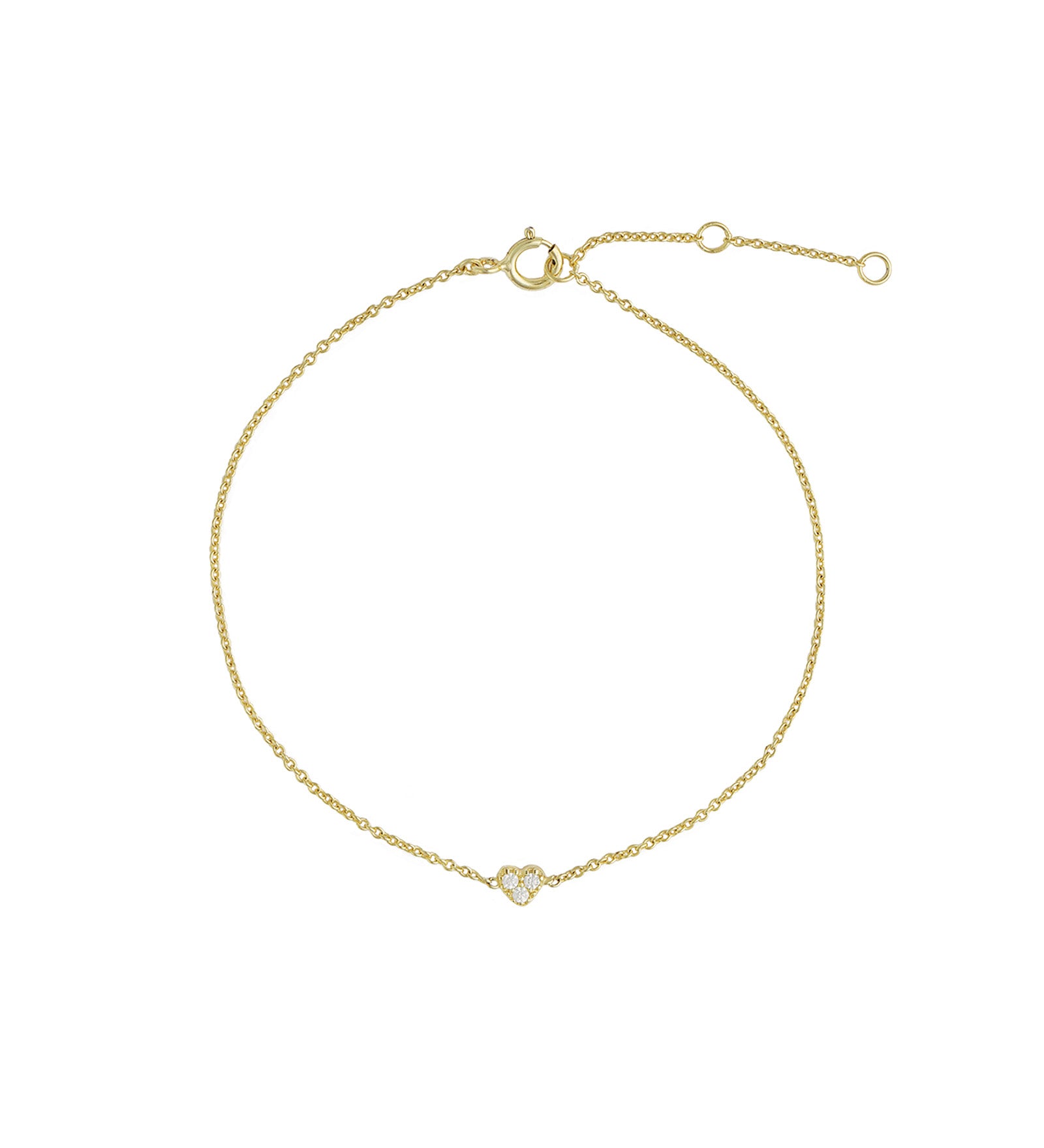 Quiet Icon-CZ Heart Bracelet-Bracelets-Blue Ruby Jewellery-Vancouver Canada