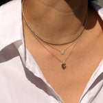 Quiet Icon-CZ Tennis Necklace | 2mm-Necklaces-14k Gold Vermeil, Cubic Zirconia-Blue Ruby Jewellery-Vancouver Canada