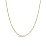 Quiet Icon-CZ Tennis Necklace | 2mm-Necklaces-14k Gold Vermeil, Cubic Zirconia-Blue Ruby Jewellery-Vancouver Canada