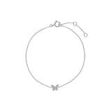 Quiet Icon-Pavé CZ Butterfly Bracelet-Bracelets-Rhodium Plated Sterling Silver, Cubic Zirconia-Blue Ruby Jewellery-Vancouver Canada