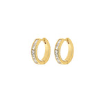 Quiet Icon-Channel CZ Huggies-Earrings-14k Gold Vermeil, Cubic Zirconia-Blue Ruby Jewellery-Vancouver Canada