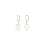 Quiet Icon-Pearl Drop Huggies | 11mm-Earrings-Blue Ruby Jewellery-Vancouver Canada