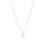 Quiet Icon-Zodiac Necklace-Necklaces-14k Gold Vermeil-Scorpio-Blue Ruby Jewellery-Vancouver Canada