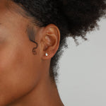 Quiet Icon-Birthstone Studs | April-Earrings-Blue Ruby Jewellery-Vancouver Canada