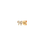 Quiet Icon-Bow Pavé Stud-Earrings-14k Gold Vermeil, Cubic Zirconia-Blue Ruby Jewellery-Vancouver Canada