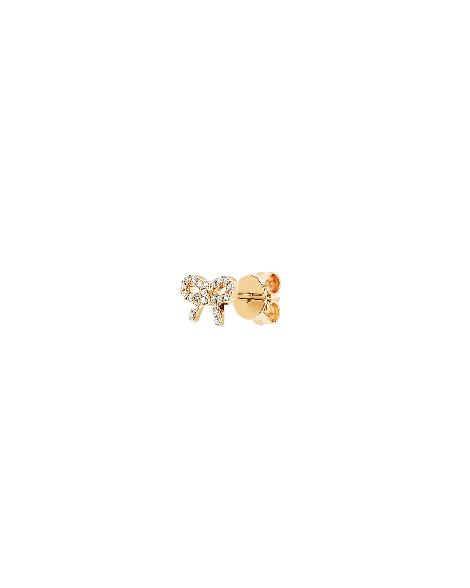 Quiet Icon-Bow Pavé Stud-Earrings-14k Gold Vermeil, Cubic Zirconia-Blue Ruby Jewellery-Vancouver Canada