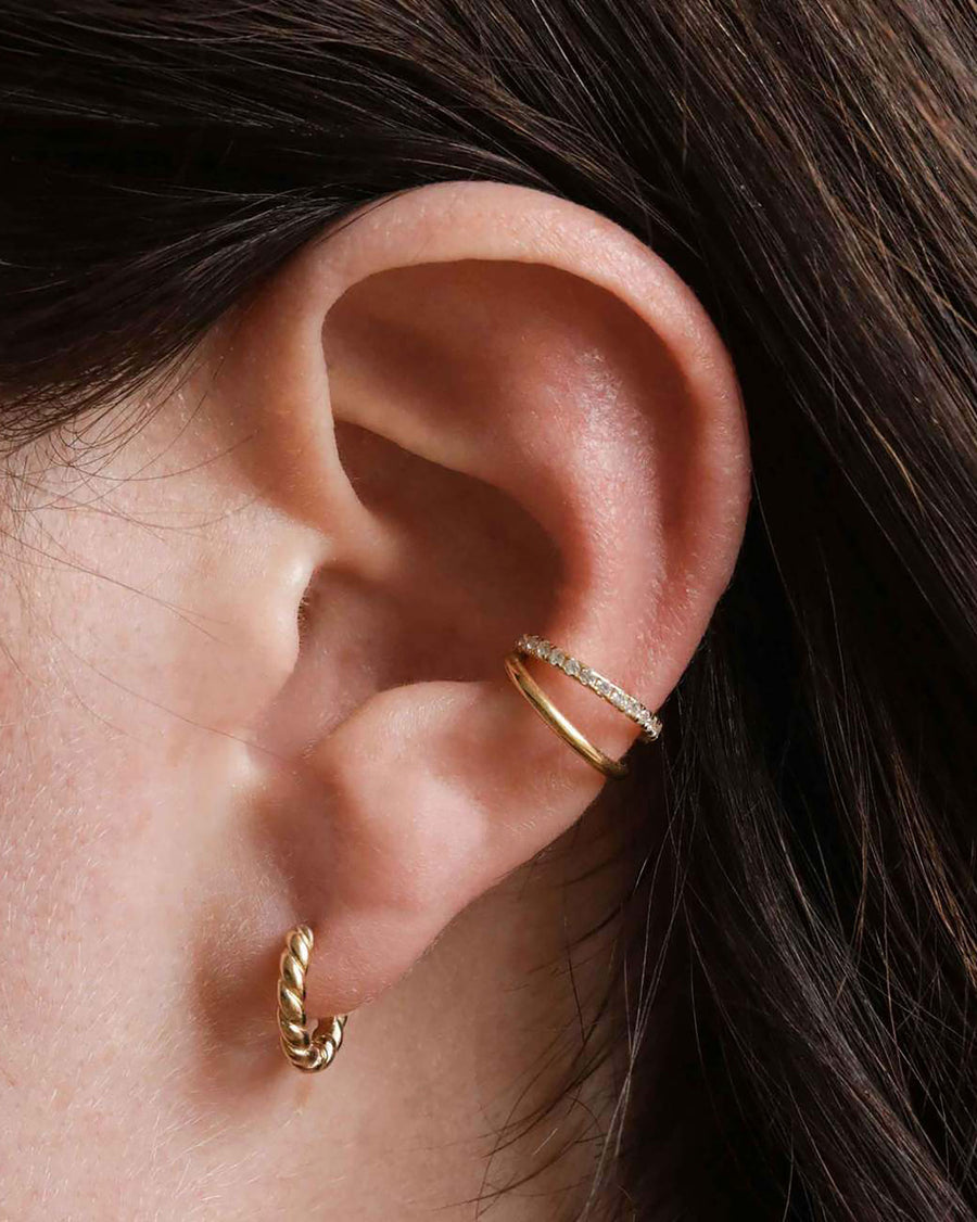 Rope Huggies | 12mm 14k Gold Vermeil