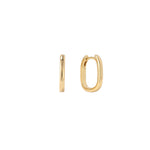 Quiet Icon-Square Huggies | 15mm-Earrings-14k Gold Vermeil-Blue Ruby Jewellery-Vancouver Canada