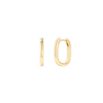 Quiet Icon-Square Huggies | 15mm-Earrings-14k Gold Vermeil-Blue Ruby Jewellery-Vancouver Canada