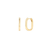 Quiet Icon-Square Huggies | 15mm-Earrings-14k Gold Vermeil-Blue Ruby Jewellery-Vancouver Canada