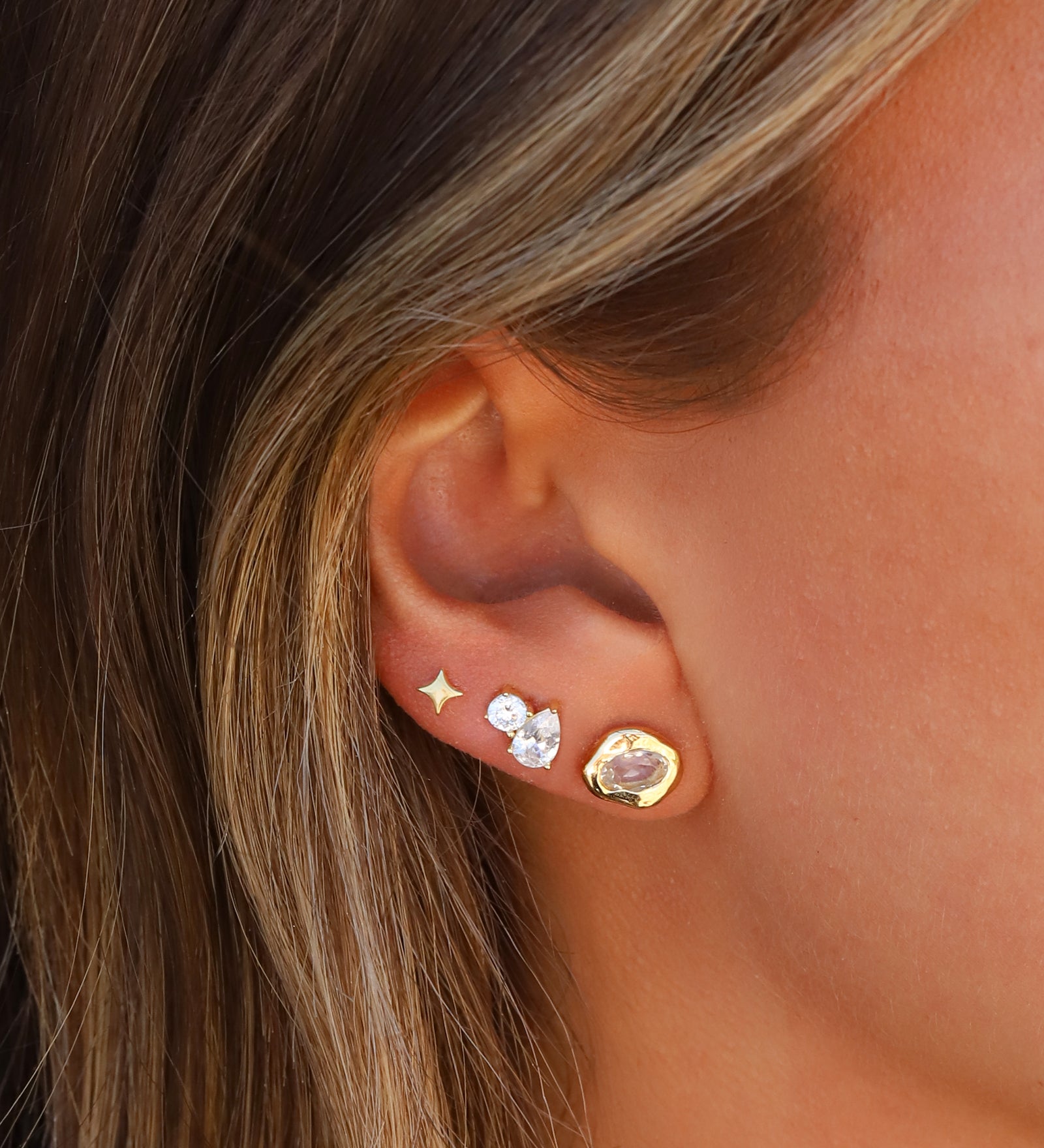 Quiet Icon-Star Single Stud-Earrings-Blue Ruby Jewellery-Vancouver Canada