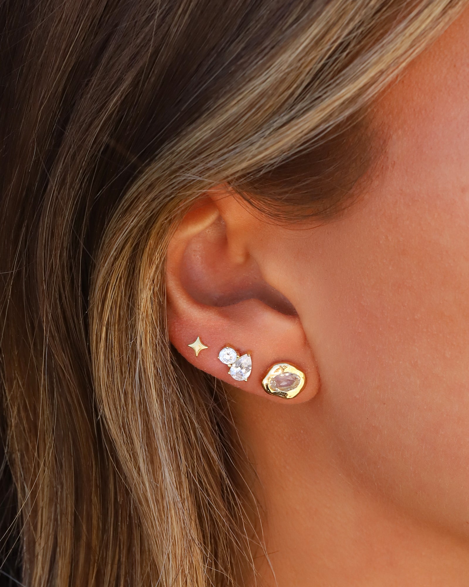 Quiet Icon-Star Single Stud-Earrings-Blue Ruby Jewellery-Vancouver Canada