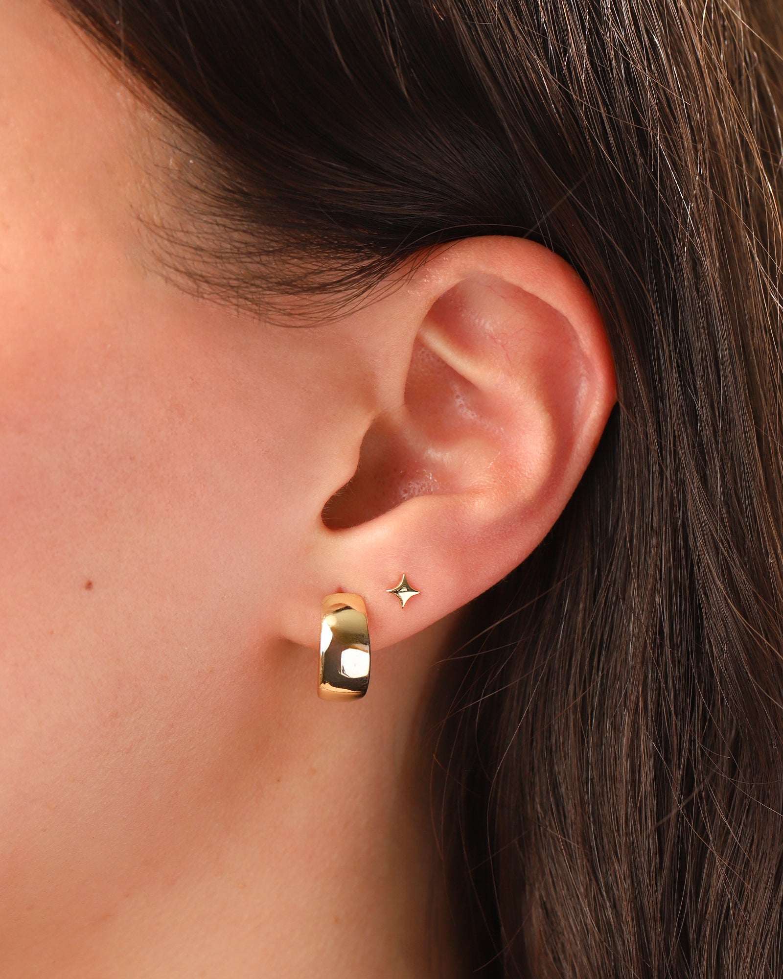 Quiet Icon-Star Single Stud-Earrings-Blue Ruby Jewellery-Vancouver Canada