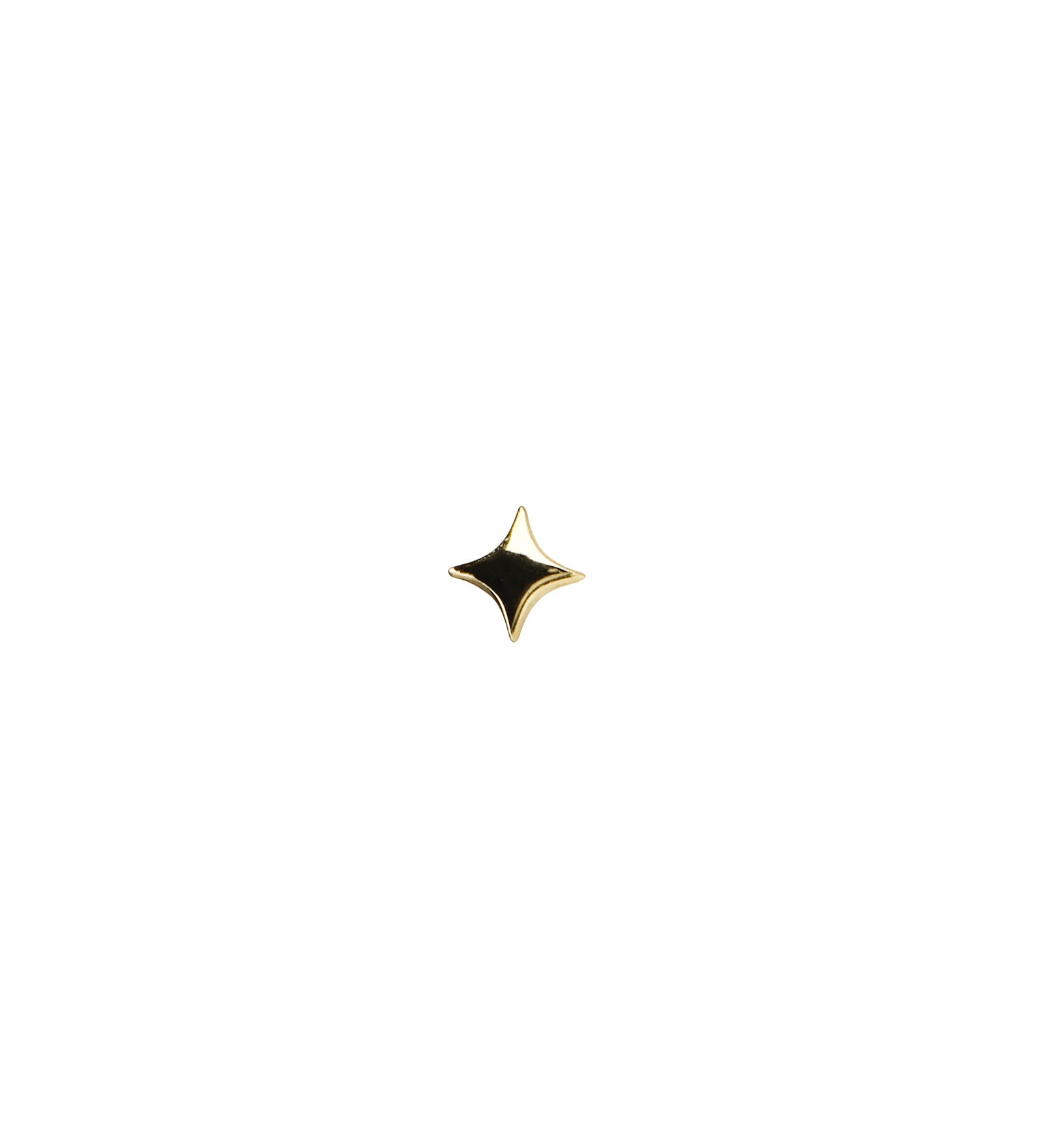 Quiet Icon-Star Single Stud-Earrings-14k Gold Vermeil-Blue Ruby Jewellery-Vancouver Canada