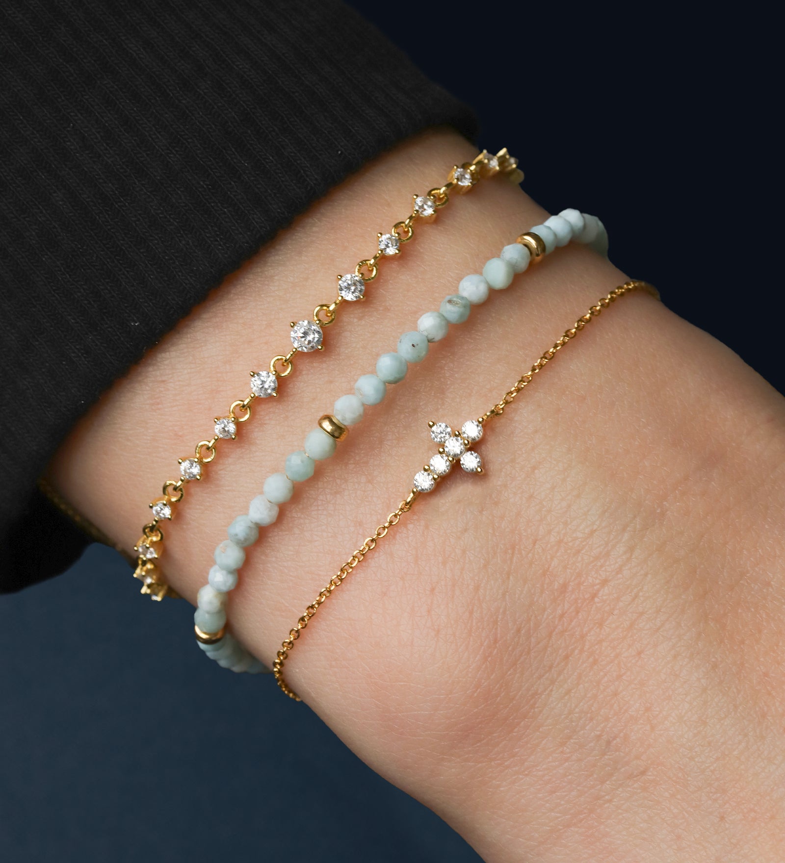 Quiet Icon-Gradual CZ Pull CZ Bracelet-Bracelets-Blue Ruby Jewellery-Vancouver Canada