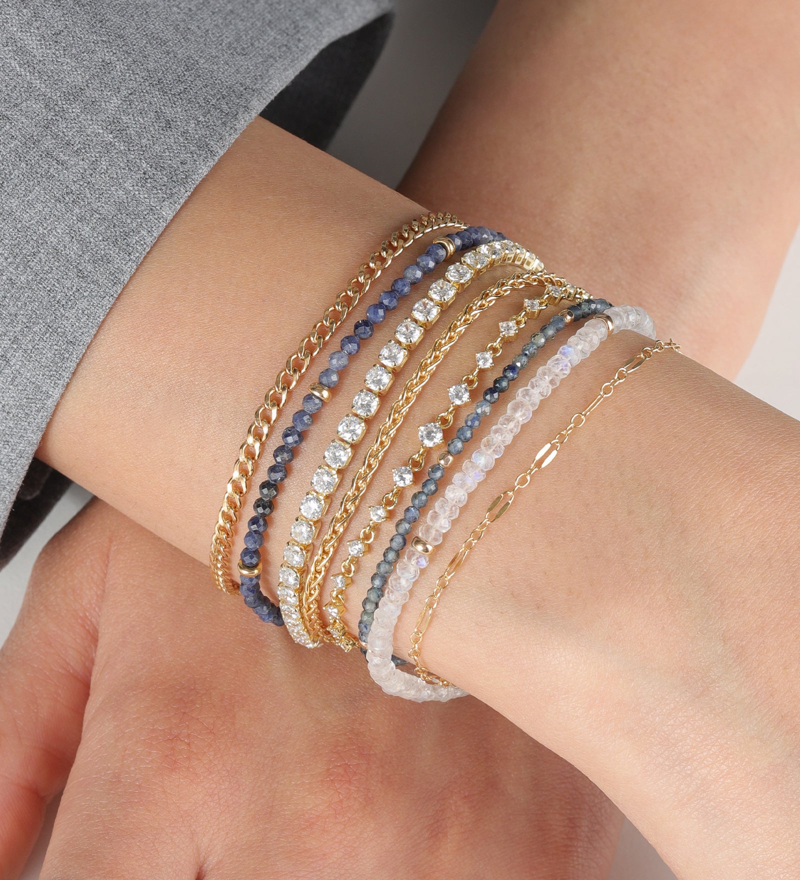 Quiet Icon-Gradual Pull CZ Bracelet-Bracelets-Blue Ruby Jewellery-Vancouver Canada