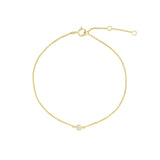 Quiet Icon-Solitaire Bezel Bracelet-Bracelets-14k Gold Vermeil, Cubic Zirconia-Blue Ruby Jewellery-Vancouver Canada