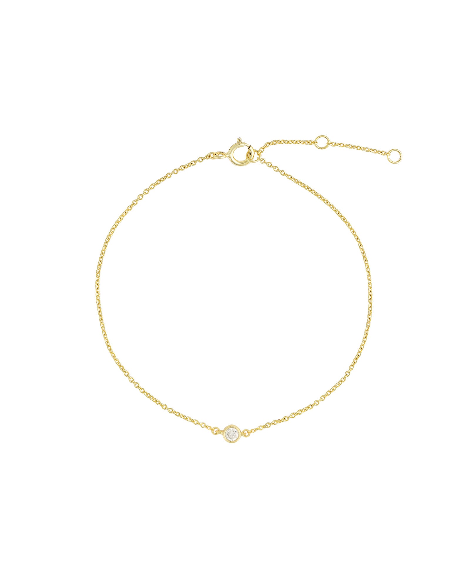 Quiet Icon-Solitaire Bezel Bracelet-Bracelets-14k Gold Vermeil, Cubic Zirconia-Blue Ruby Jewellery-Vancouver Canada