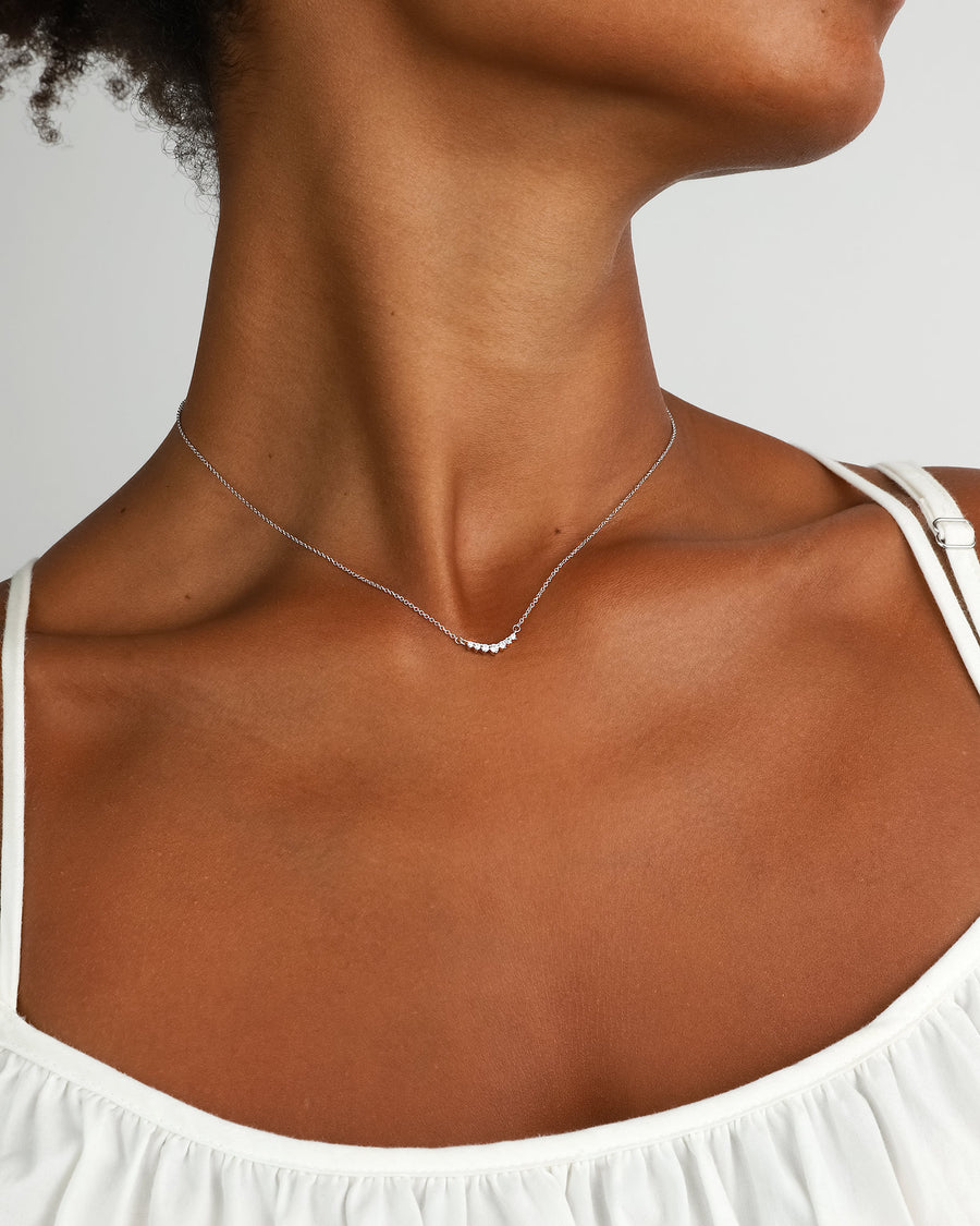 Gradual Round CZ Necklace