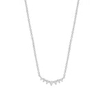 Quiet Icon-Gradual Round CZ Necklace-Necklaces-Rhodium-plated Sterling Silver, Cubic Zirconia-Blue Ruby Jewellery-Vancouver Canada