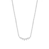 Quiet Icon-Gradual Round CZ Necklace-Necklaces-Rhodium-plated Sterling Silver, Cubic Zirconia-Blue Ruby Jewellery-Vancouver Canada