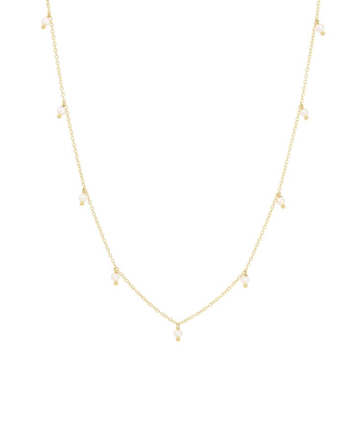 Multi Pearl Drop Necklace 14k Gold Vermeil, White Pearl