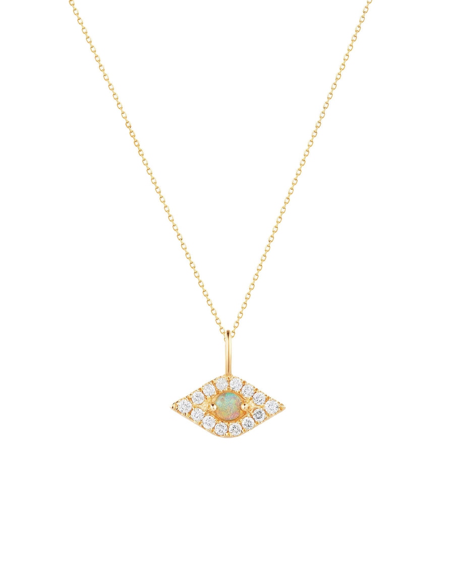 Evil Eye Opal + CZ Necklace