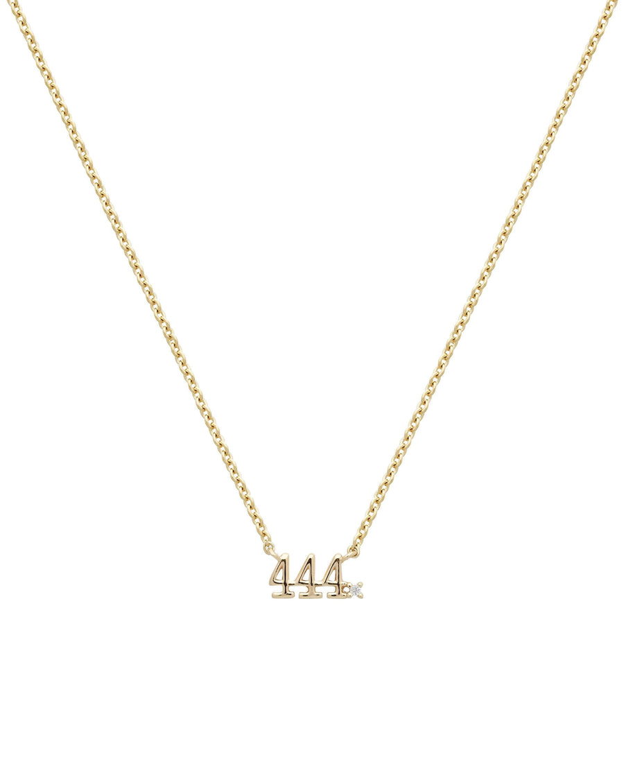 Angel #444 Necklace 14k Gold Vermeil, Cubic Zirconia