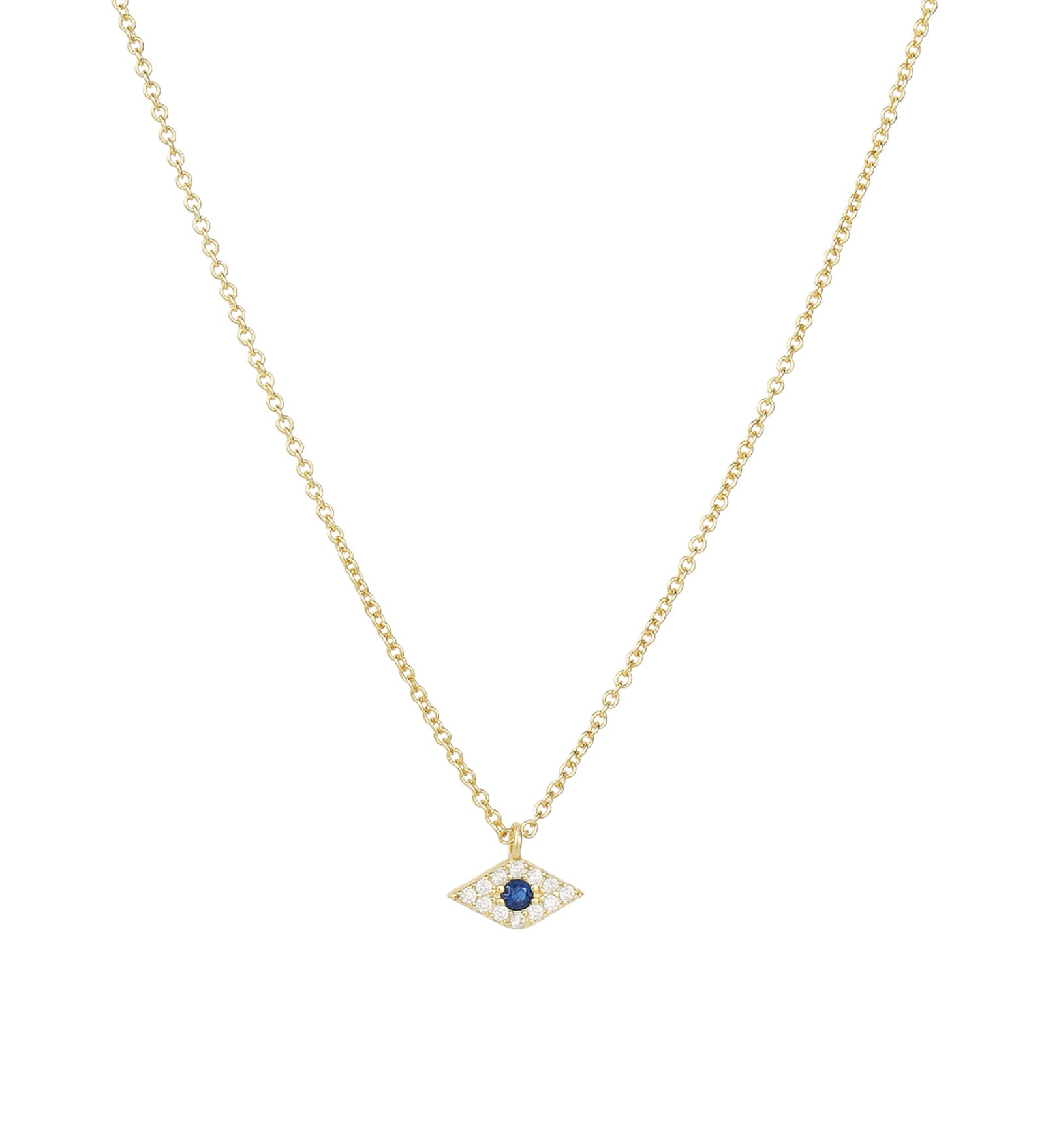Quiet Icon-Small Evil Eye CZ Necklace-Necklaces-Blue Ruby Jewellery-Vancouver Canada